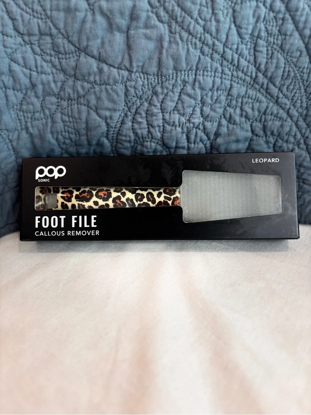 Pop Sonic Leopard Nano Glass Foot File Callus Remover NEW